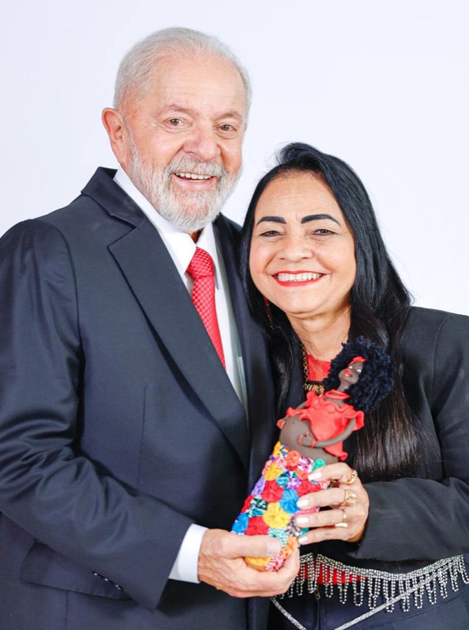 Moema Gramacho ao lado do presidente Lula